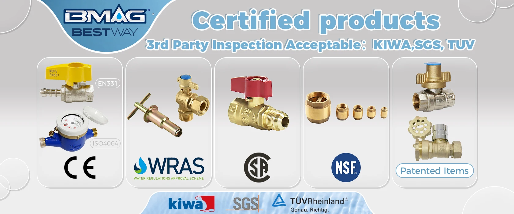Đầu Nối Đồng Hồ Nước Bằng Đồng Kiểu Dài Hiệu Suất Tốt BWVA