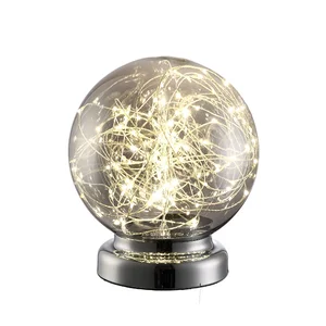 MEIYUN Glass Ball Shaped Luxury Bedside Decorative LED Table Lamp