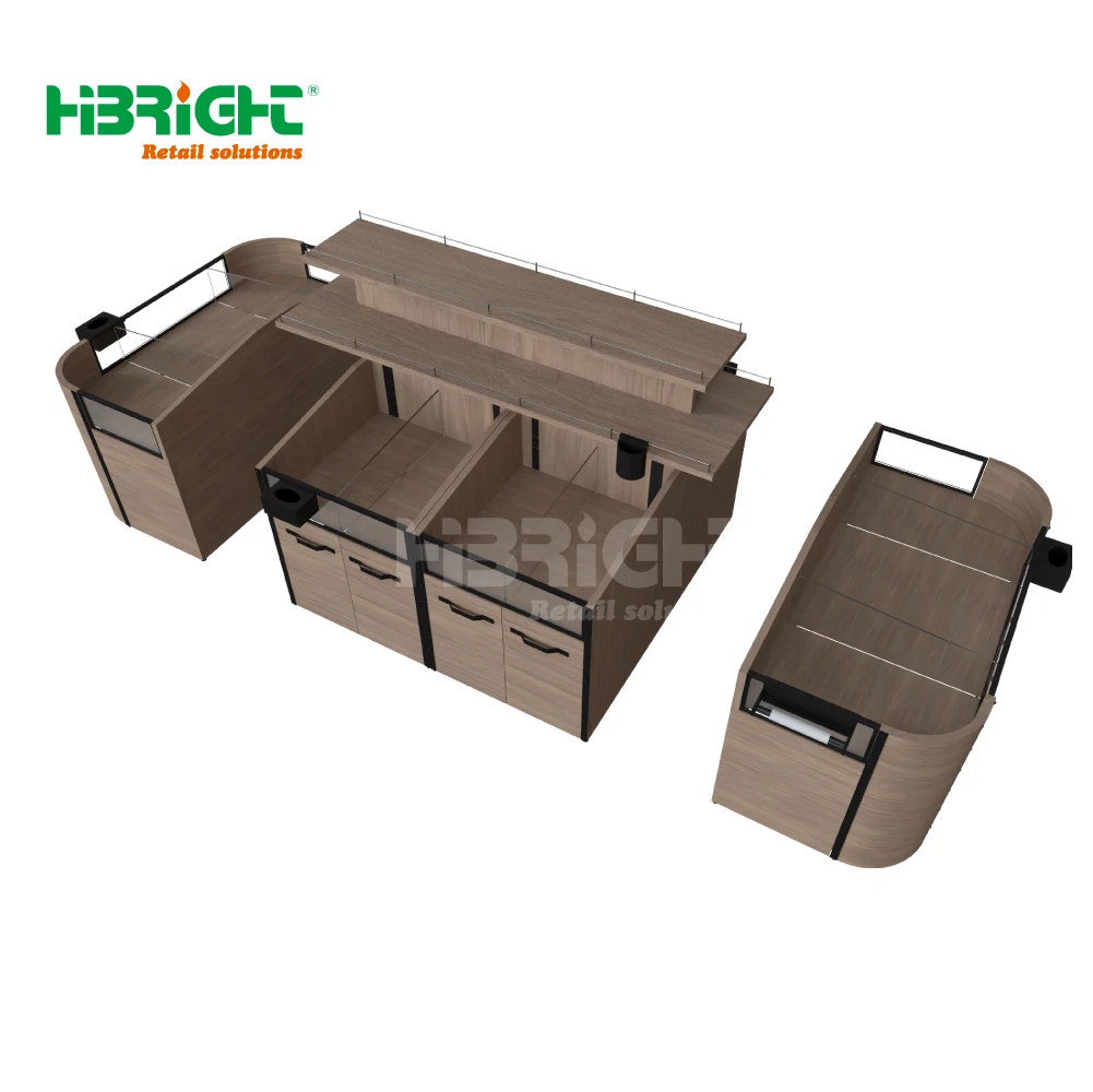 High-Capacity Supermarket Display Stand Customizable Colors Heavy Duty Wooden Steel Cabinet for Rice Spoon Bucket Metal Material