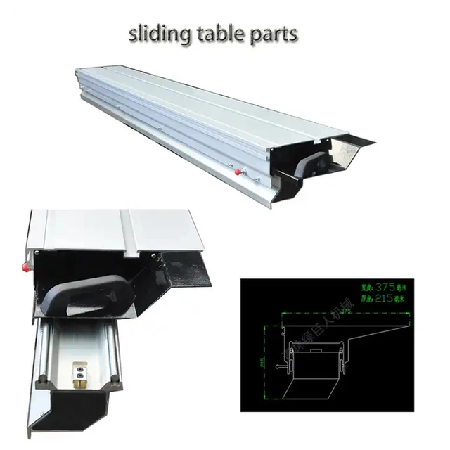 Flat seat sliding table parts sliding table saw woodworking spare part