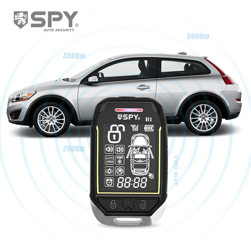 spy 2023 Custom Smart Two Way Sensor Car Alarm Car spy 5000m Start Remote Starter 2 Way Accessories Systema in Car Alarm