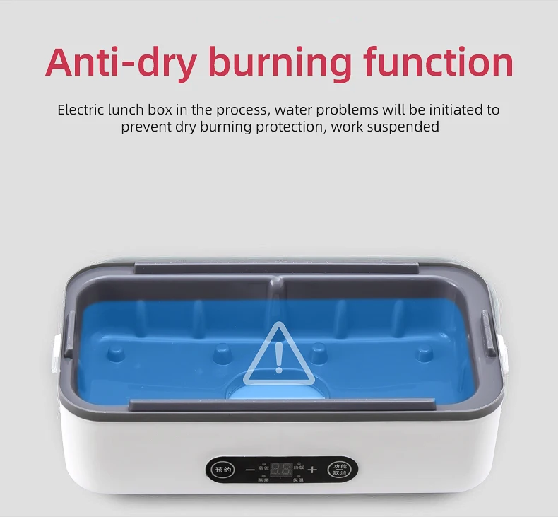 Vente directe d'usine multifonctionnel 2L chauffage cuisson boîte à lunch 304 en acier inoxydable portable chauffé boîte à lunch