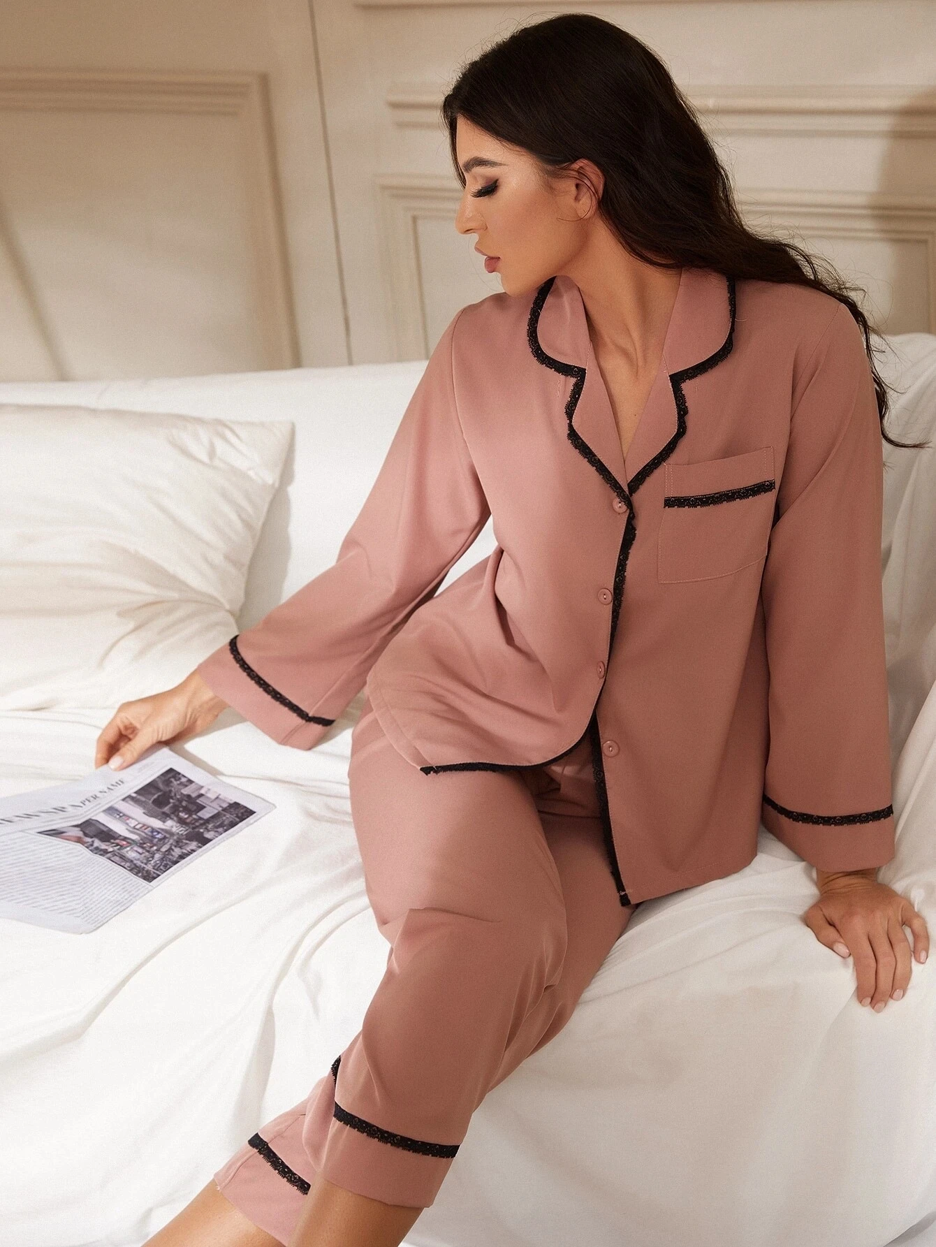 Manufacturers Custom Logo Women 100 Cotton Bamboo Luxury Pyjamas