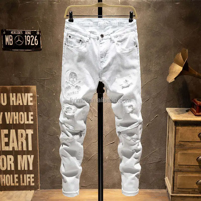2023 Customized Wholesale Men's Jeans Trousers Slim Fit Jeans Design ...