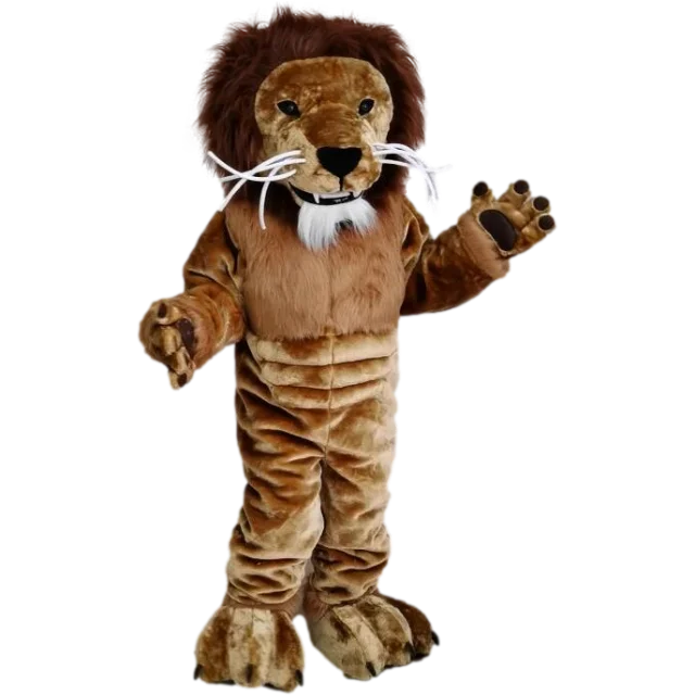 Cool Brown Sport Lion Mascot Costume Animal