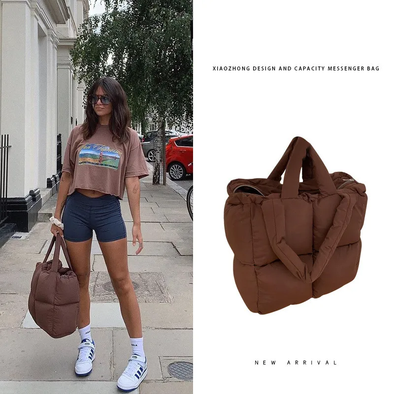 fluffy brown tote bag