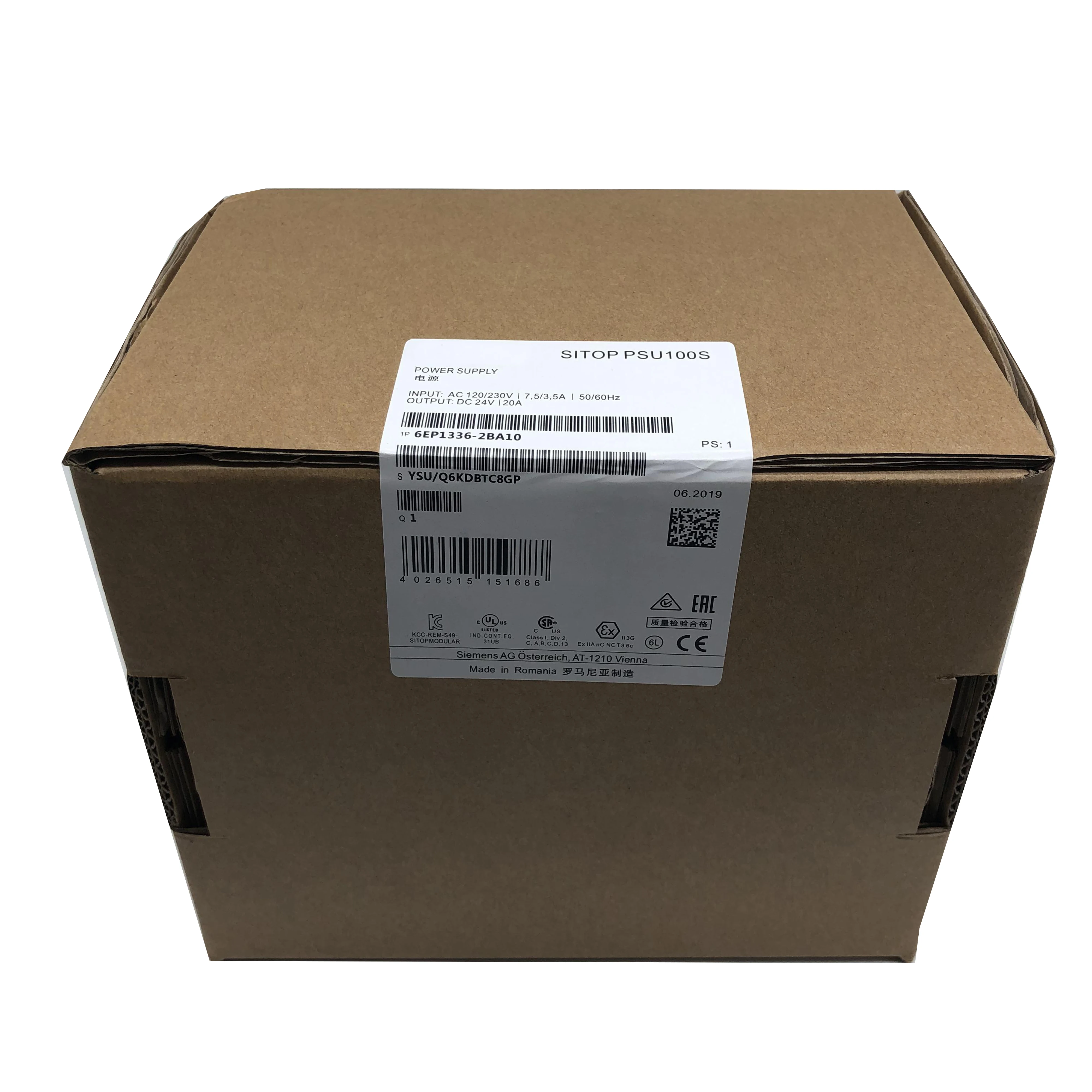 New Original 6EP1336-2BA10 stabilized power supply for Siemens SITOP series. Wide input voltage range, reliable 24V DC output, short-circuit and overload protection. Ensures stable power for PLC, HMI, sensors and actuators in industrial control cabinets,