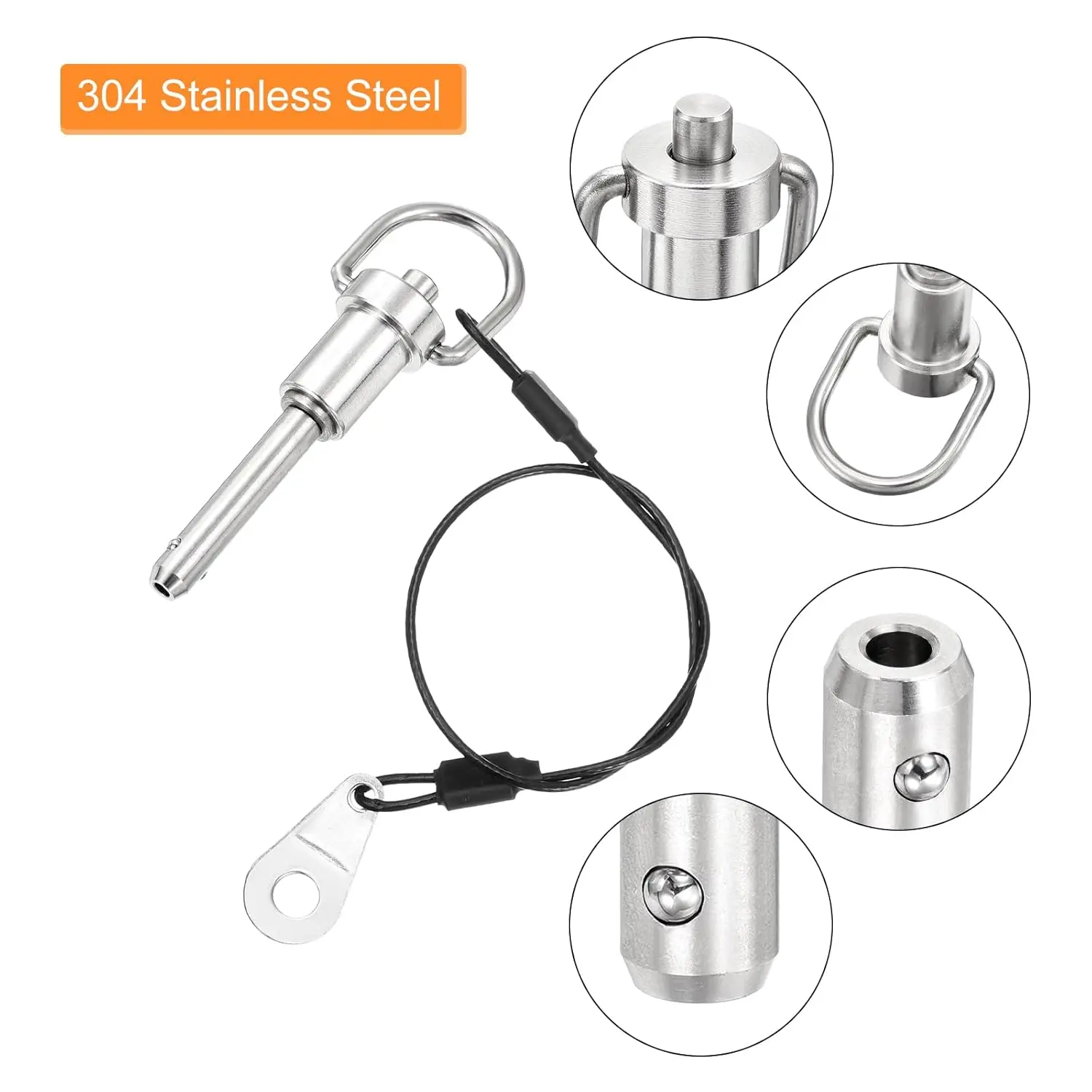 High Precision Ball Head Locking Quick Release Pin Durable Stainless Steel for General Industry
