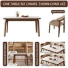 12m dining table + 6 wingback chairs