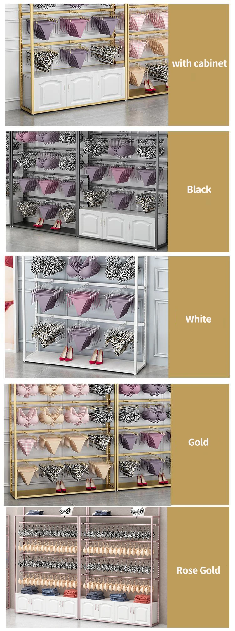 Meicheng Underwear Display Stand Shelf Retail Women Underwear Display