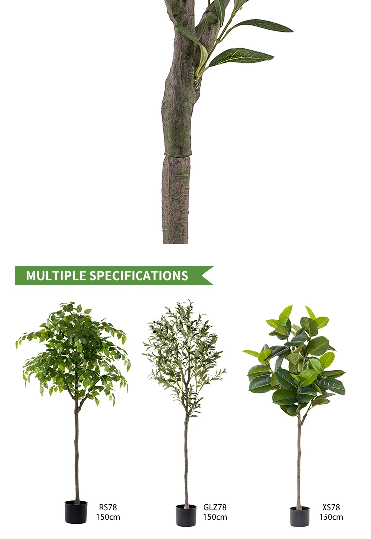 Outdoor Ficus Evergreen Blossom Plastic Trees Artificial Banyan Tree