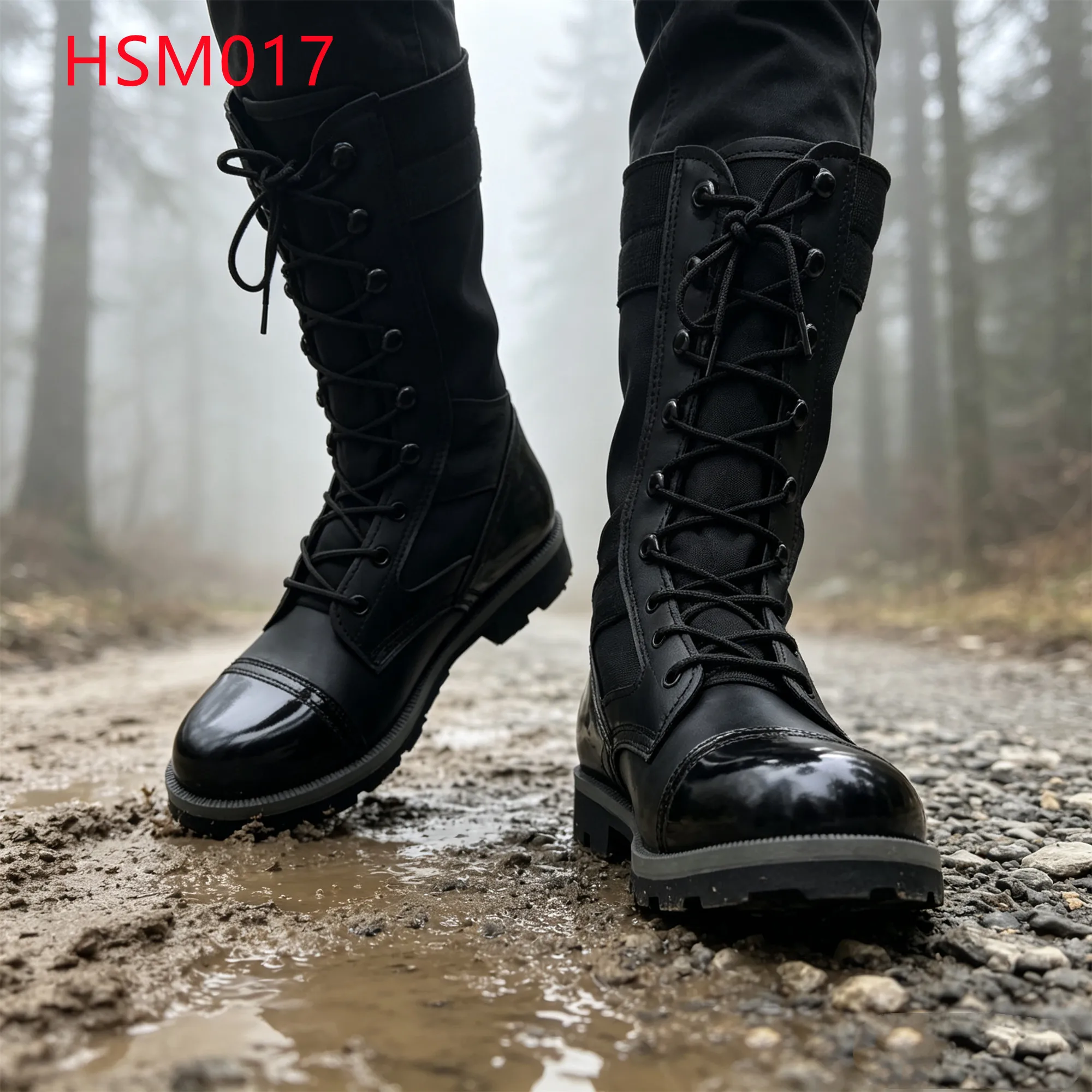 LXG,Ghana Charcoal Gray+black Sole 9 Inch Hua Singh Combat Boots Field Research Split Leather Design Tactical Boots HSM017