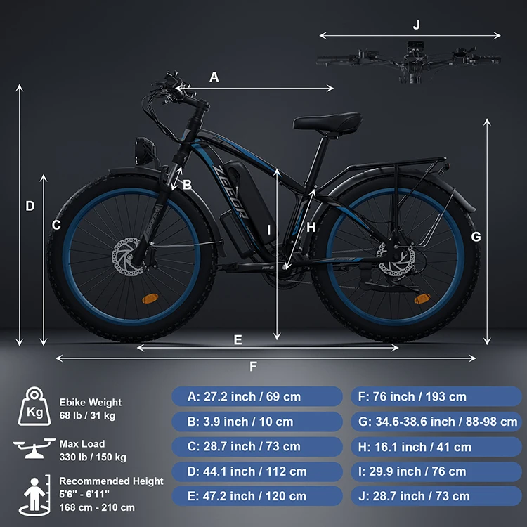 Support Customization Electric Road Bike 48v 1000w 22.4ah 26x4.0 Fat ...