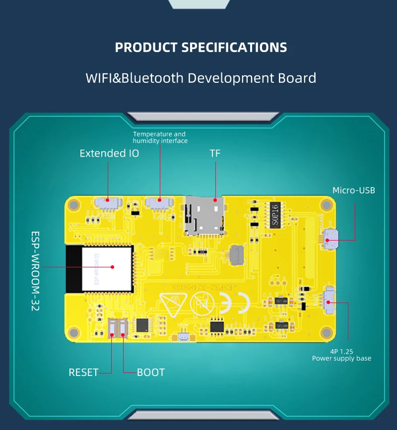 Esp32 Development Board 2.8 Inch Touch Screen Esp-wroom Wifi ...