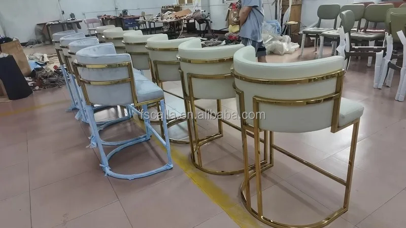 Modern Antique Velvet Bar Tender Stool Chair Stainless Steel Leather Bar  Chair Cheap Used Bar Stools Home Furniture