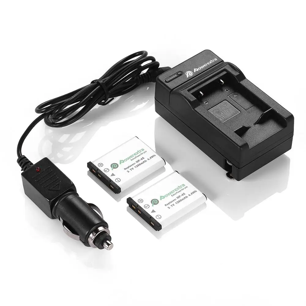 Powerextra Np-45A Np-45B Np-45S Np-45 Li-Ion Battery And Battery Charger For Digital Camera