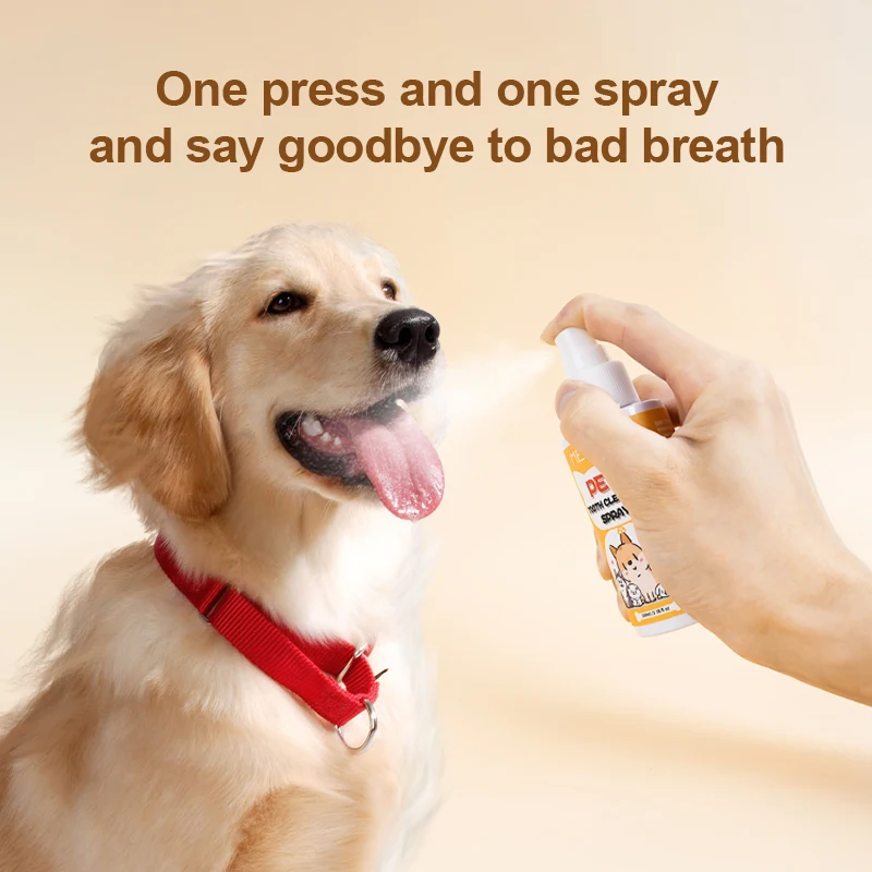 Teeth Cleaning Spray For Dogs & Cats | 2-Pack Dog Breath Freshener, Natural Formula To Reduce Tartar & Bad Breath - No Brushing Needed