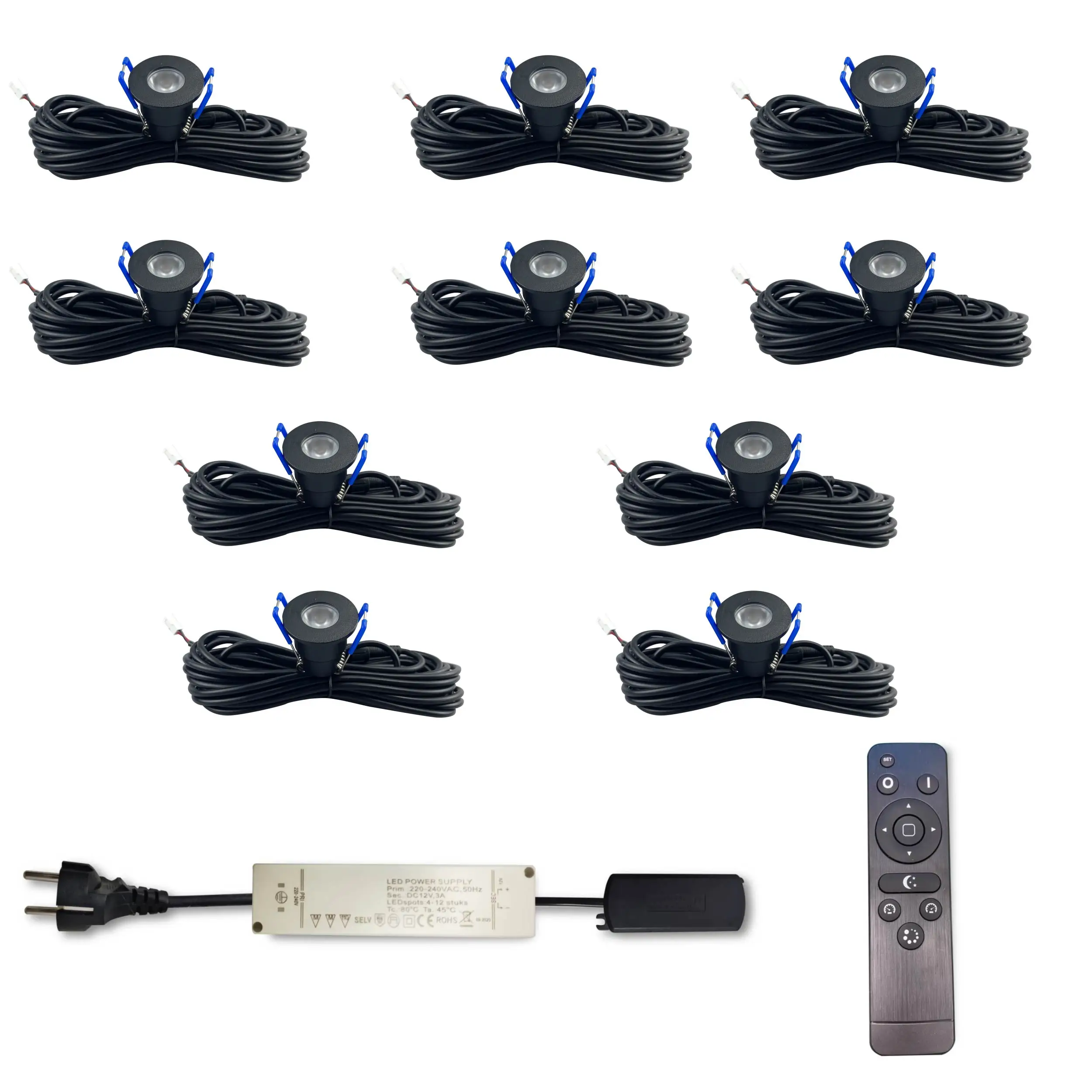 3W светодиоидная лампа с регулируемой яркостью мини светодиодные светильники 10x3W встраиваемые потолочные пятно света AC110-240V + Драйвер 2 4G диммер