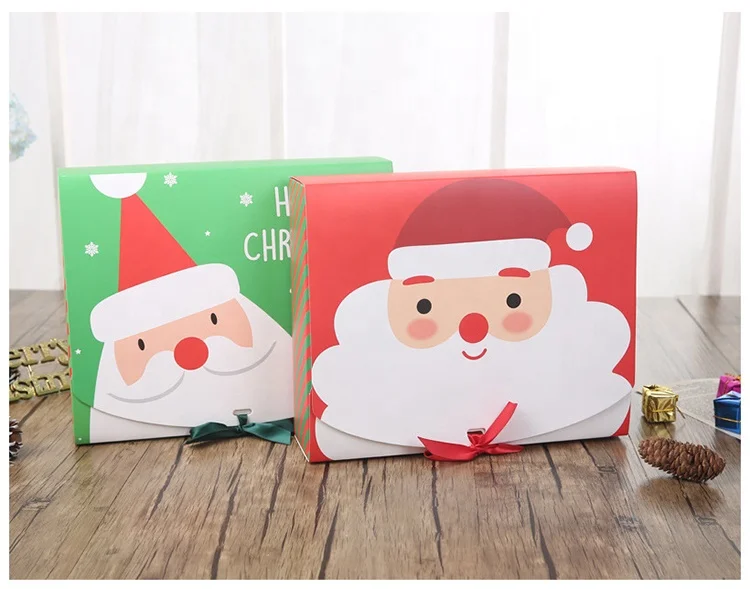 Custom Made Small Square Shape Christmas Gift Packaging Paper Box With Logo