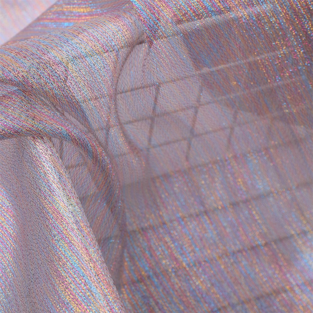 Wholesale Party Decorative Metallic Texture Organza Mesh Tulle Fabric ...