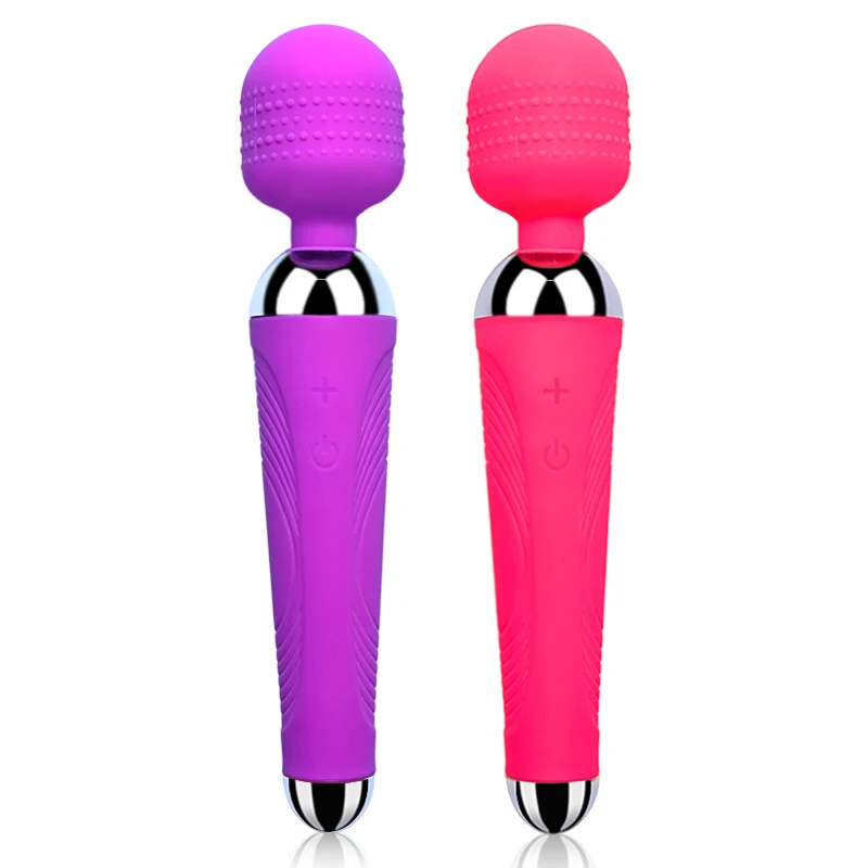 USB Rechargeable Magic Vibrating Wand Muti-Speed Silicone AV Rod Stick Big Head USB Rechargeable Magic Vibrating Wand for Women