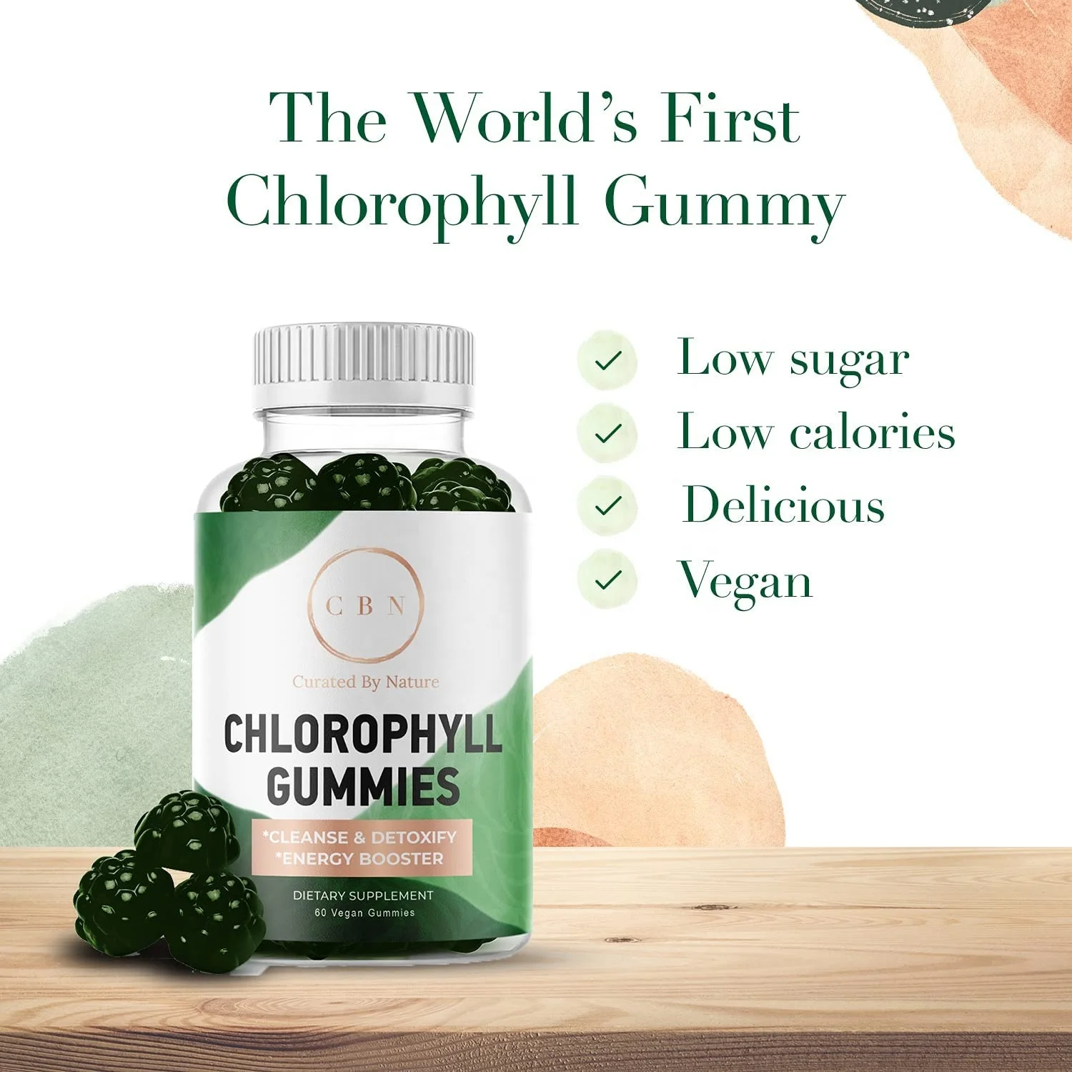 OEM/ODM Health Supplement Gummies Candies Boost Your Energy and Repair Digestion Organic Chlorophyll Gummies