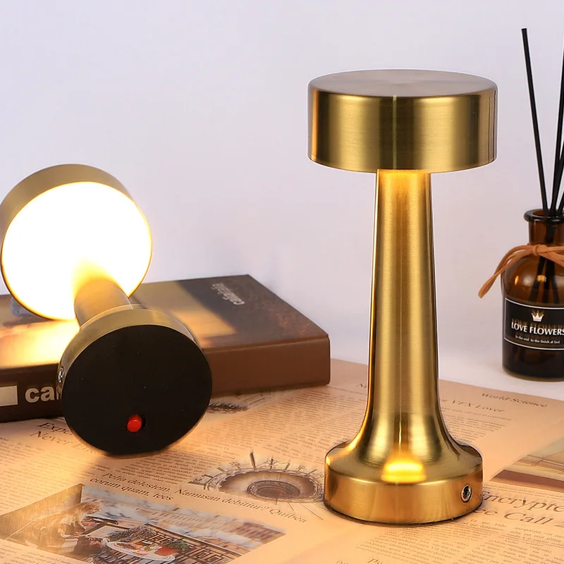 Wireless Designer Creative Vintage Lamp Desk LED Charging Table Lamp Bedside Touch Table Light Mushroom Bedside Table Night Lamp - Image 4