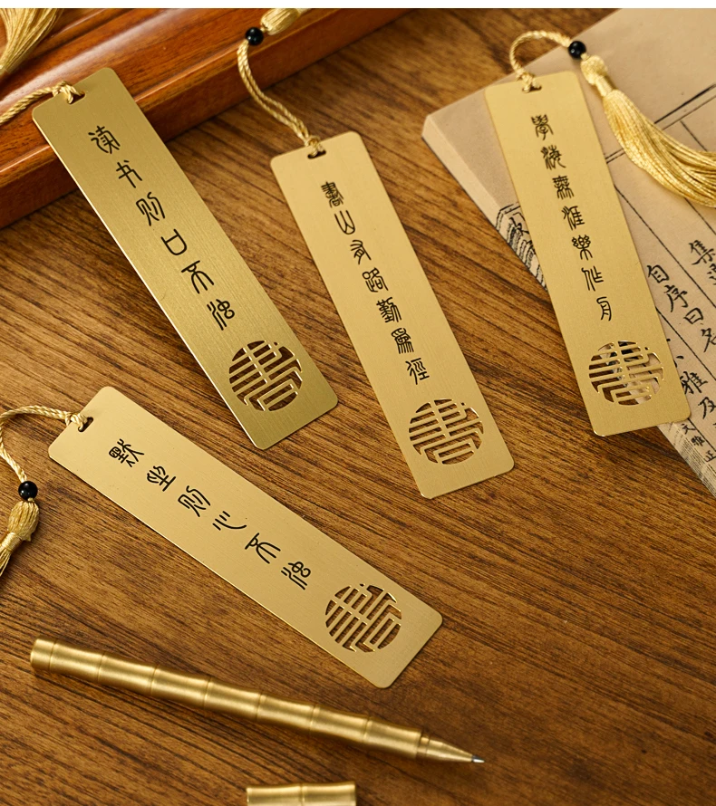 Custom Logo Book Marks Copper Blank,Custom Unique Brass Metal Bookmarks