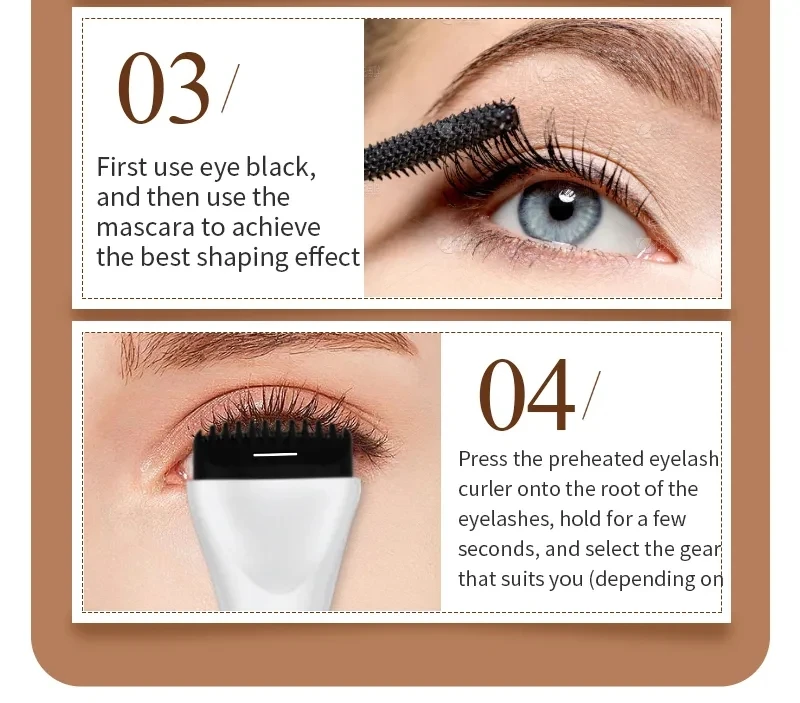 Wholesale Portable Eye Beauty Long Lasting Naturally Eyelashes Curling Electric Heated 5d