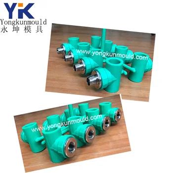 new ppr pprc male female brass threaded  tee pipe fitting mould