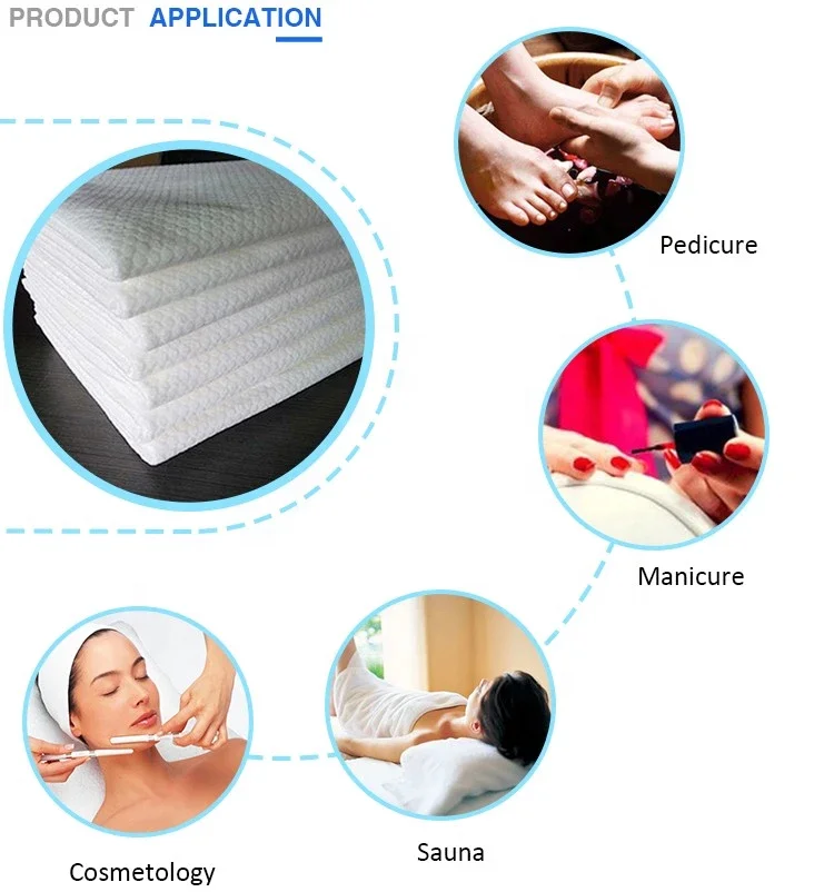 Полотенца для экологичного салона и спа одноразовые биоразлагаемые полотенца 50 штук большие 30x15 дюймов (белые)