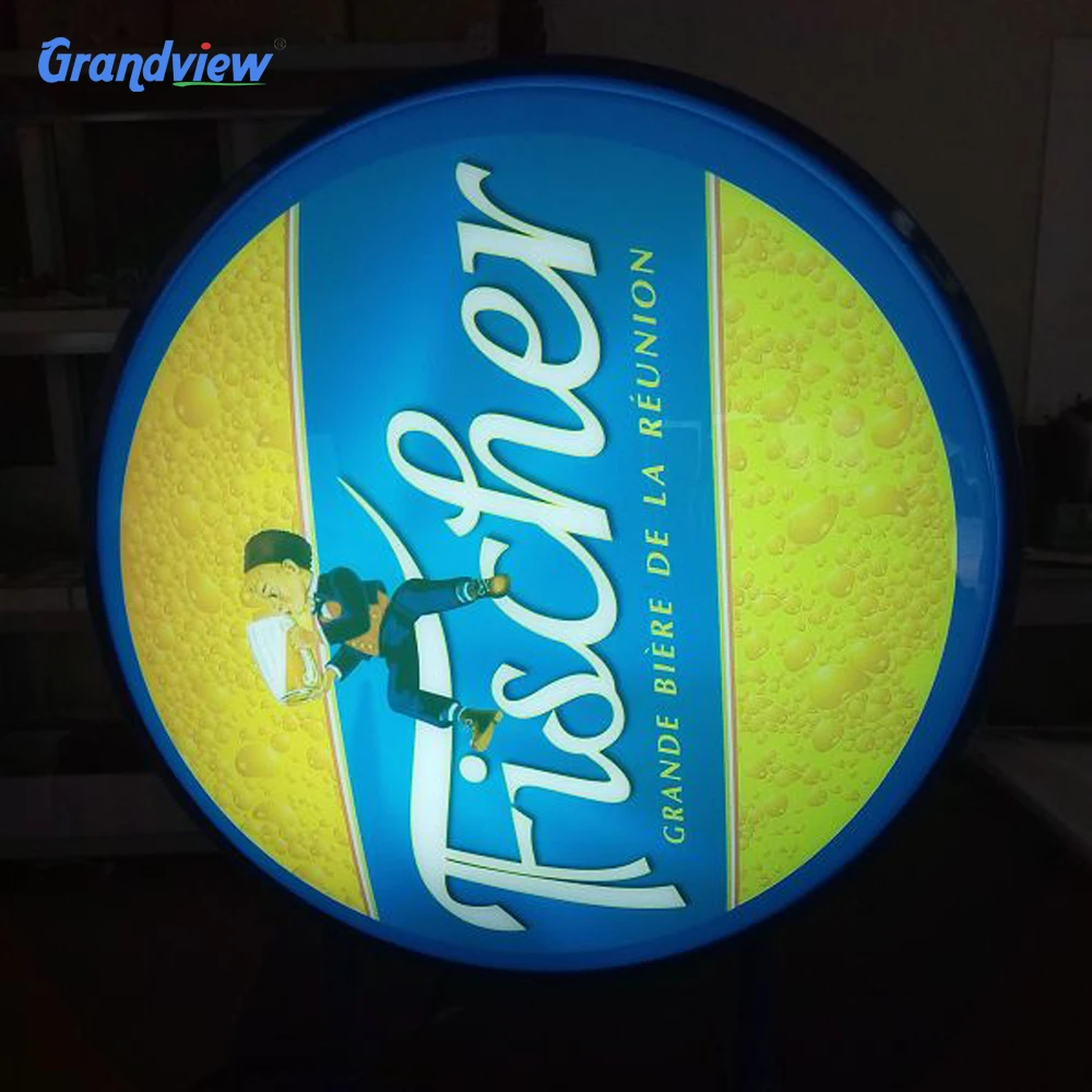 LED Round Signboard Circular Letrero Luminoso Light Box for Advertising