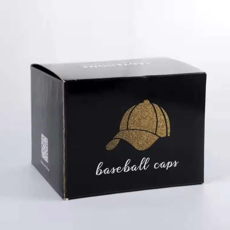 Hot Selling Wholesale Custom Paper Baseball Hat Box Snapback Packaging Square Sport Hat