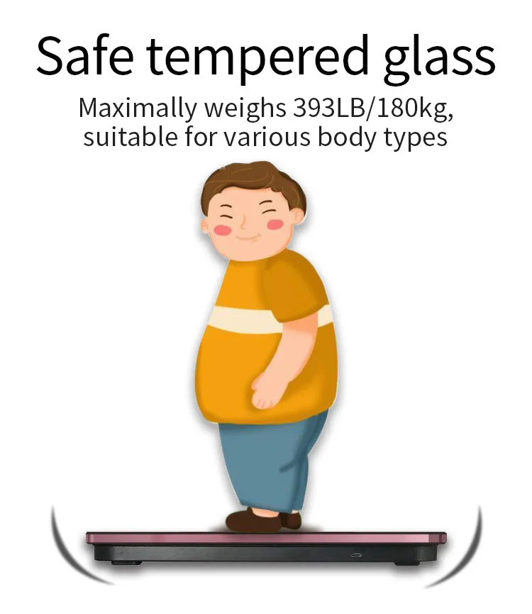 Smart Body Fat Scale Highly Accurate Bluetooth Digital Bathroom Body Composition Analyzer Measures Weight Body Fat