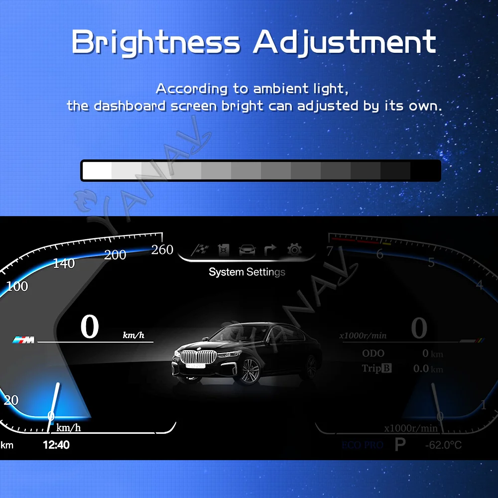 Linux Digital Cluster LCD Screen Virtual Cockpit Speed Meter Instrument Dashboard Panel for BMW Mini Cooper 2010-2012 1 Year