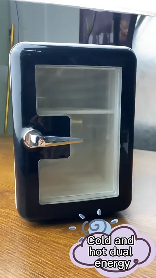 Retro Mini Small Makeup Refrigerator Hot And Cold Black Beauty Portable