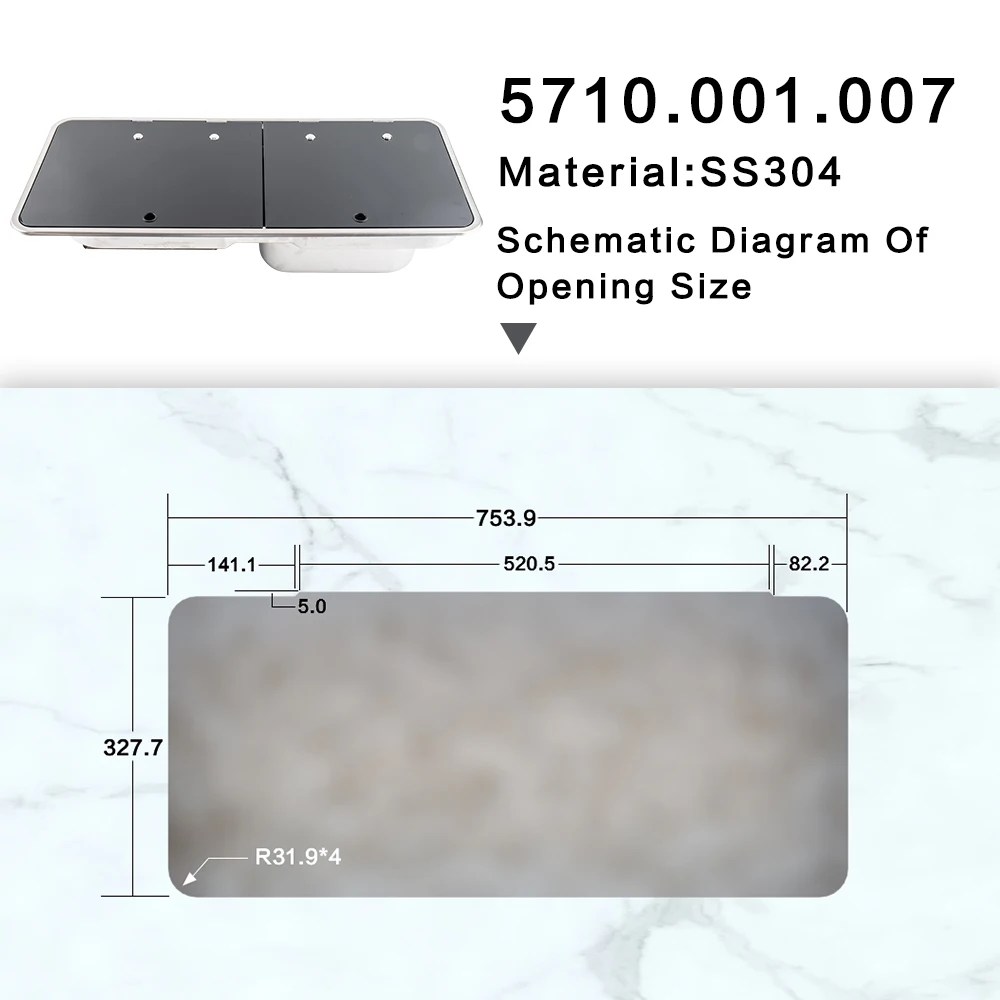 Раковина 304 из нержавеющей стали с двойной