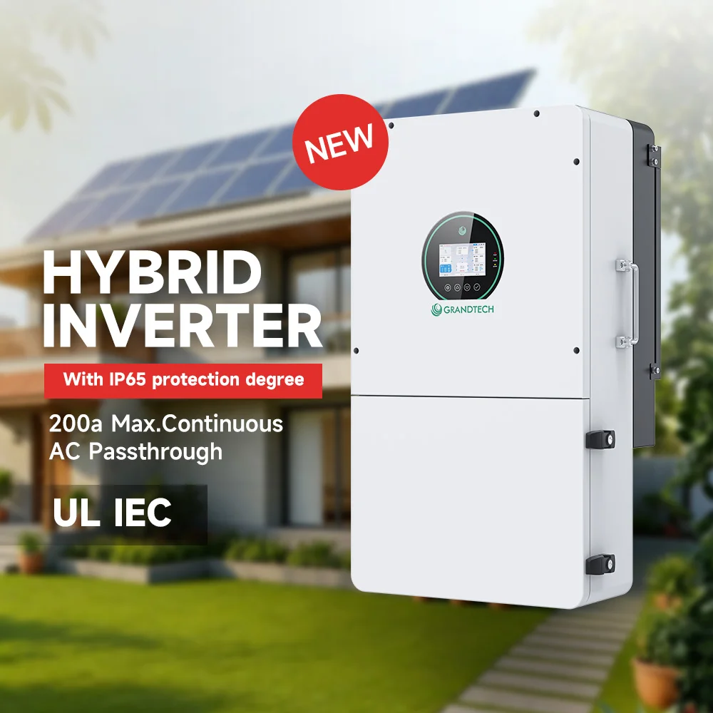 عاكس هجين شمسي خارج الشبكة من شركة Grandtech وفق المعيار الأمريكي بسعات 10 كيلوواط و16 كيلوواط و18 كيلوواط، عاكس ثنائي الطور مع مولد، سعة 18000 واط، 120 فولت و240 فولت تيار متردد، عاكس شمسي ثنائي الإدخال MPPT