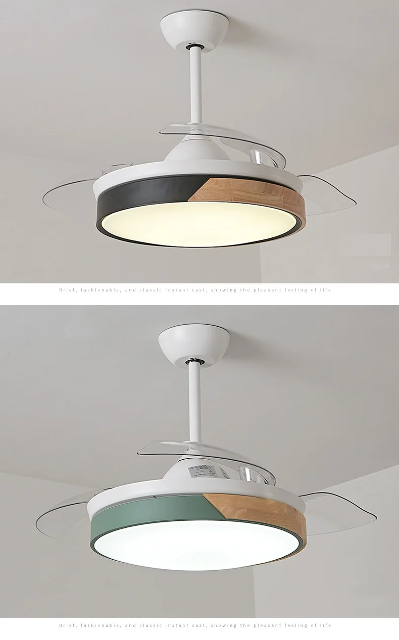 New style  indoor led ceiling fan with light decorative ceiling mounted fan light with remote led fan light