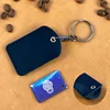 Rectangle en cuir bleu foncé