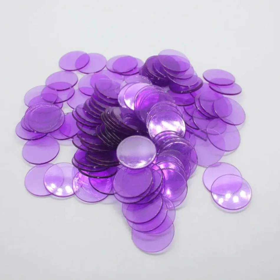 300pcs 6 Colours 3/4 Inch Pro Count Bingo Chips Markers for Bingo Game Cards