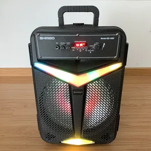 QS-1265 Factory wholesale 12 inch subwoofer good quality stereo wireless trolley speaker with mircrophone