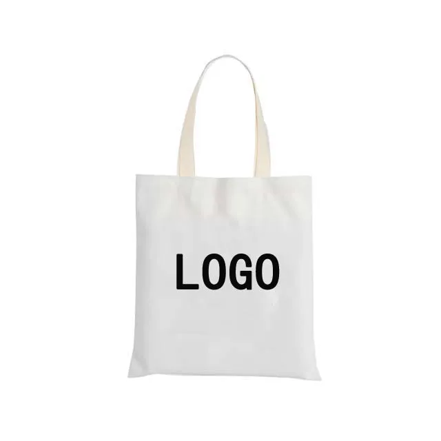 Promotional Personalised blank cotton canvas bag Reusable shopping cotton tote bag with custom printed logo