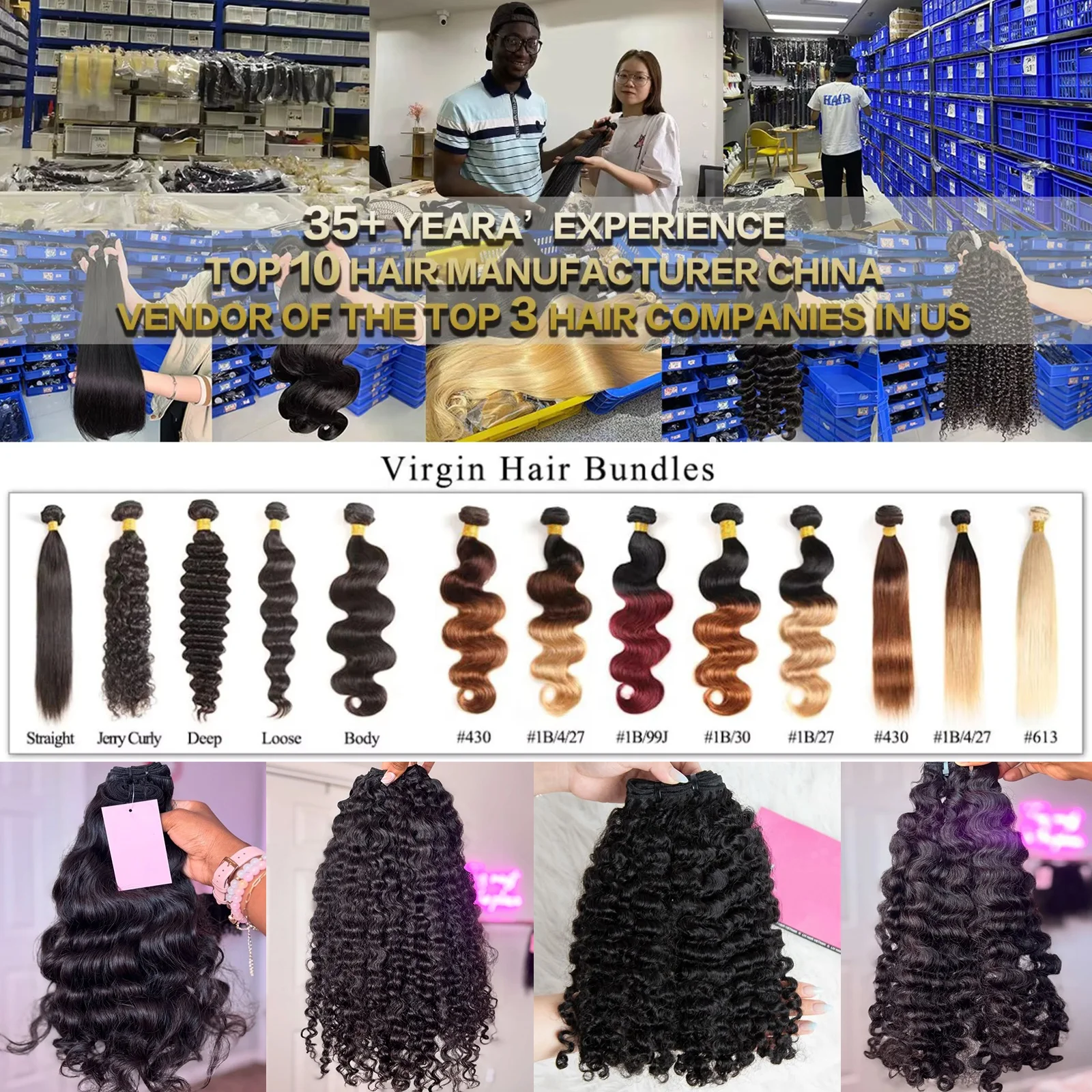 Top Quality 3 Bundle Virgin Human Hair Loose Wave Raw Human Hair Bundles Top Quality Fashion Wavy  main image 3