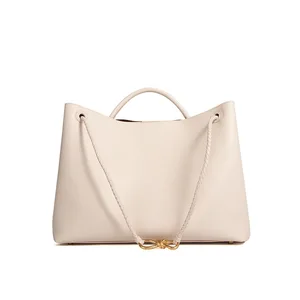 High Quality Genuine Leather Tote Bags for Women Factory-Produced Spacious Design  Customizable Logos