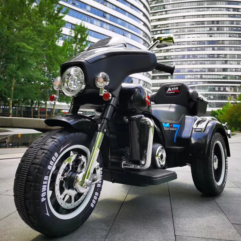 New hot fashion excellent quality light music electric children's Harley motorcycle baby toy car can sit for two