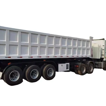 3 Axle 60Ton Mining Dump trailer Tipper Truck Trailer And Howo Tractor Head Truck for sale