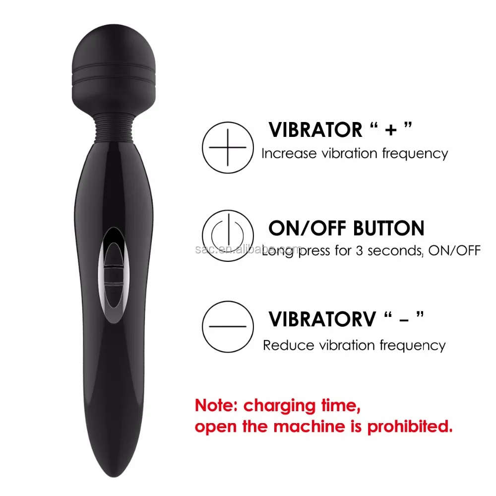 Large Powerful 5 Modes 3 Speed Cordless Clitoris AV Wand Massager Pussy Sex  Toy Women Adult Vibrator Massage