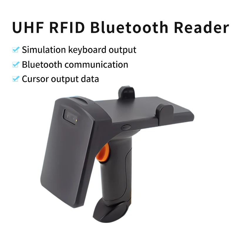 UHF RFID Reader  Keyboard Emulation Input at Cursor Position in Text WORD EXCEL Via USB or BT Rfid Card Scanner