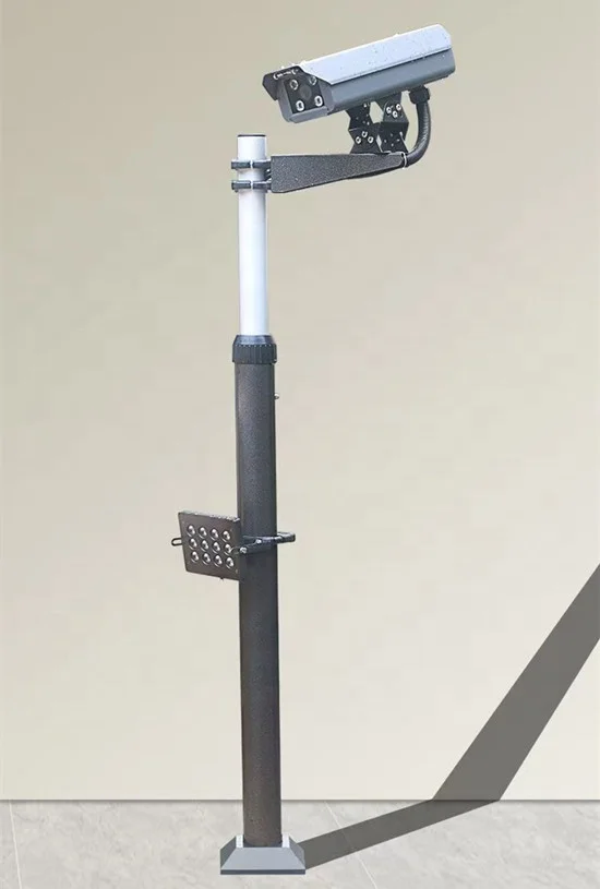 Parking Lot License Plate Recognition Vertical Pole Support Camera Bayonet Lifting Bracket